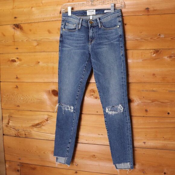 Frame | Le Skinny de Jeanne Ripped Skinny Jeans 25 - Picture 2 of 6